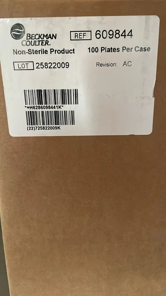 Beckman Coulter 96-WELL PLATES PS NONSTERILE 609844 case with 100 plates