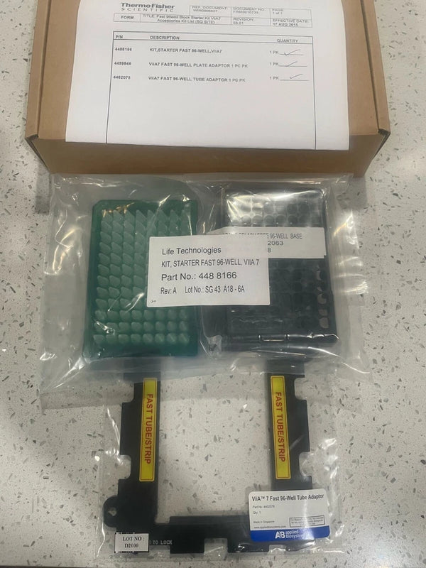 Applied Biosystems ViiA 7 Tube Adapter 4462077 and 96 Well Starter Kit 4488166